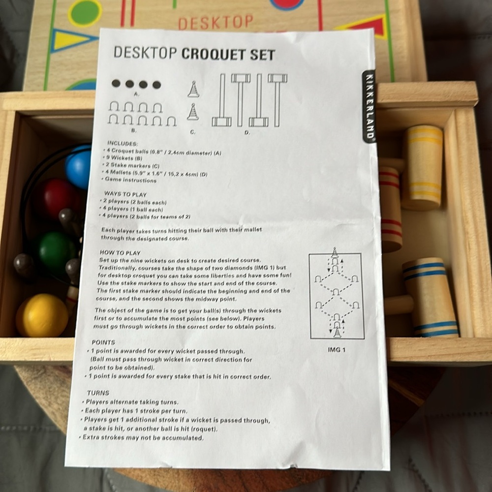 Desktop Croquet Set in new condition - Picture 5 of 7